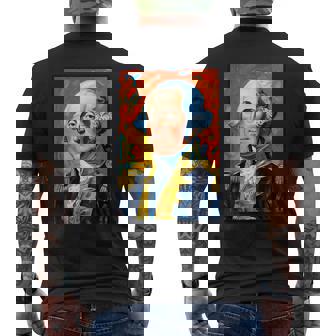 Post Impressionist President George Washington Men's Back Print T-Shirt | Mazezy