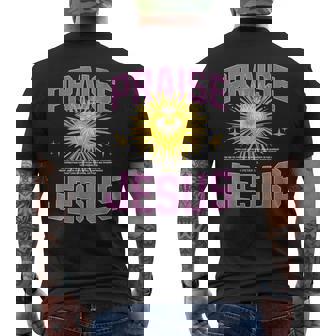 Praise Jesus Our Lord &Aviour For An Abundant New Life メンズTシャツ バックプリント - Kawaiitshirt
