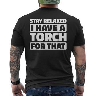 Pressure Fabrication Welding Boilermaker Men's Back Print T-Shirt | Mazezy