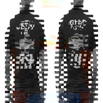 Pretend Fish Fish Tank Top Men's Back Print T-Shirt | Mazezy