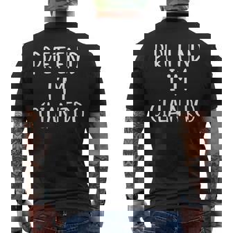 Pretend I'm Cilantro Costume Halloween Simple Adult Kid Men's Back Print T-Shirt | Mazezy