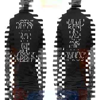 Pretend I'm A Giant Asparagus Halloween Costume Matching Men's Back Print T-Shirt | Mazezy