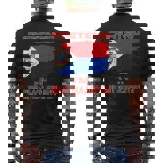 Pretend I'm Sint Maarten Flag Sint Maarten Men's Back Print T-Shirt | Mazezy