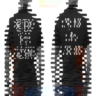 Pretend I'm A Zucchini Costume Halloween Easy Adult Kid Men's Back Print T-Shirt | Mazezy