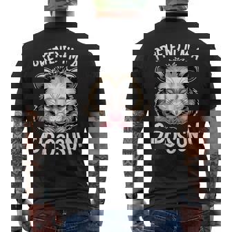 Pretend Opossum Sleeping Possum Opossum Tank Top Men's Back Print T-Shirt | Mazezy