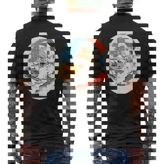 Pretty Santa Costume With Fastfood Burger Men's Back Print T-Shirt | Mazezy