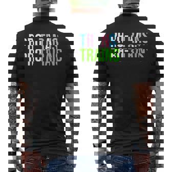 Pro Trans Pro Trains All My Home Support Trans Rights Men's Back Print T-Shirt - Monsterry