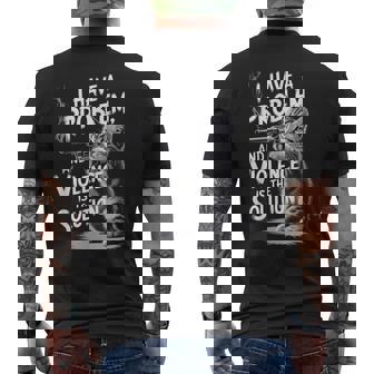 Problem Cat I Have A Problem Edgy Cat メンズTシャツ バックプリント - Kawaiitshirt