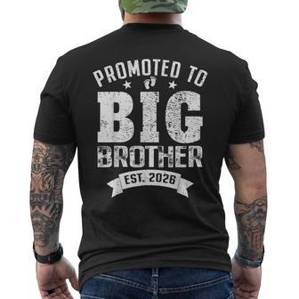 Promoted To Big Brother 2026 Cool Brother Baby Announcement Men's T-shirt Back Print - Thegiftio UK