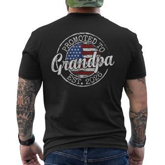Promoted To Grandpa Est 2026 First Time Grandfather To Be Men's T-shirt Back Print - Thegiftio UK