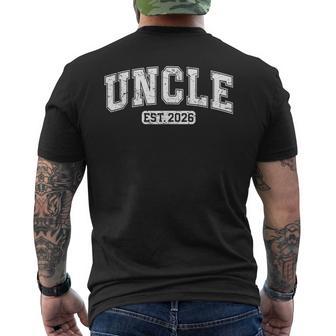 Promoted To Uncle Est 2026 Uncle To Be First Time Uncle Men's T-shirt Back Print - Thegiftio UK