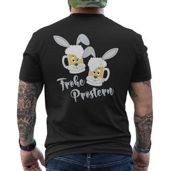 Prosterhase Osterhase Frohe Prostern Bier Party Hase T-Shirt mit Rückendruck - Geschenkecke
