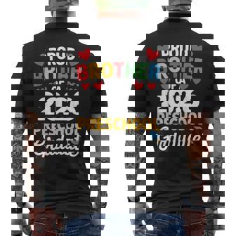 Proud Brother Of a 2026 Preschool Graduate Celebration Men's Back Print T-Shirt | Mazezy