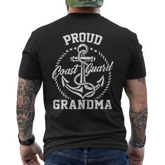 Proud Coast Guard Grandma USCG Coastie Family Matching Men's Back Print T-Shirt | Mazezy