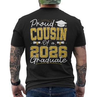 Proud Cousin Of A 2026 Graduate Senior 2026 Grad Family Men's T-shirt Back Print - Thegiftio