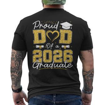 Proud Dad Of A 2026 Graduate Senior 2026 Grad Family Men's T-shirt Back Print - Thegiftio
