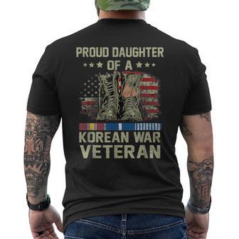 Proud Daughter Of Korean War Veteran Us Family Matching Men's T-shirt Back Print - Thegiftio UK
