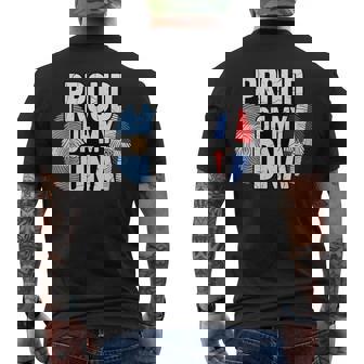 Proud Of My DNA Argentinian Dominican Roots Argentina Men's Back Print T-Shirt | Mazezy