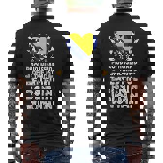 Proud Husband Of Beautiful Bosnian Wife Bosnia Flag Tank Top Men's Back Print T-Shirt | Mazezy