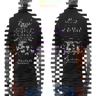 Proud Step Dad Of A Class Of 2026 Graduate Men's Back Print T-Shirt | Mazezy