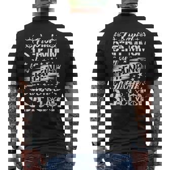 Proud Step Mom Of A Freaking Awesome Sailor Family Matching Men's Back Print T-Shirt | Mazezy