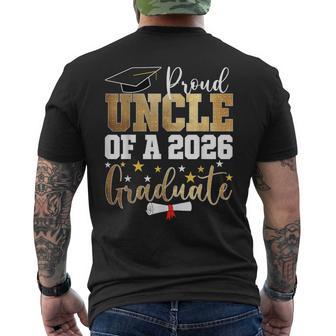 Proud Uncle Of A 2026 Graduate Uncle Graduation 2026 Men's T-shirt Back Print | Mazezy