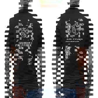 Proud 消防士 消防用品 グラフィック シンボル 消防士 長袖tシャツ メンズTシャツ バックプリント - Kawaiitshirt