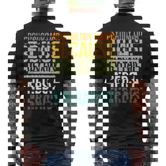 Psychology Major Because Every Family Needs A Therapist Men's Back Print T-Shirt | Mazezy