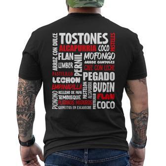 Puerto Rican Food Puerto Rico Foodie Chef Men's T-shirt Back Print - Thegiftio UK