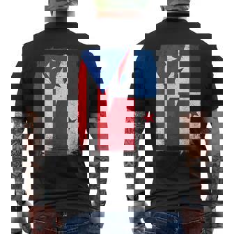 Puerto Rican Panamanian Flag Puerto Rico Panama Heritage Men's Back Print T-Shirt | Mazezy
