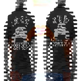 Puerto Rico Flag Heart Arecibo City メンズTシャツ バックプリント - Kawaiitshirt