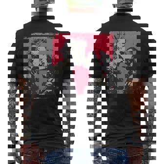 Punk Love Kiss Moment In Rebel Style Men's Back Print T-Shirt | Mazezy