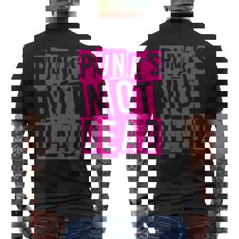 Punk's Not Dead -Intage Punk Rock Punk Is Not Dead Manga Larga Camiseta Hombre Estampado Espalda - Regaloses