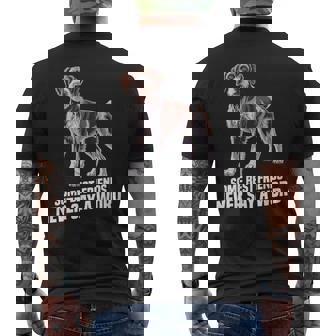 Puppy Lover Best Friend Pet German Wirehaired Pointer Men's Back Print T-Shirt | Mazezy