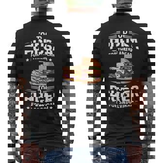 Pupusa Meets Burger Fun Salvadoran American USA Food Cuisine Men's Back Print T-Shirt | Mazezy