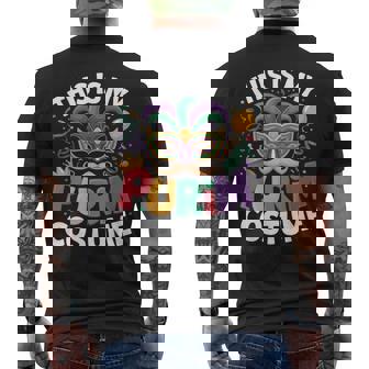 This Is My Purim Costume Jewish Holiday Mask Carnival Party Men's T-shirt Back Print - Thegiftio