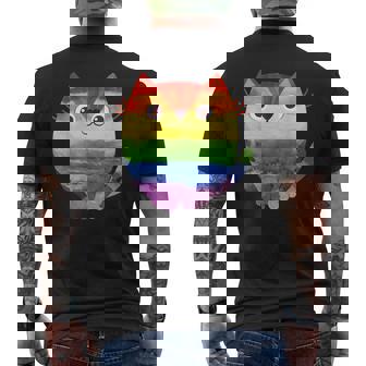 Purride Cat Lover LGBTQ Pride Gay Homosexual Bisexual Men's Back Print T-Shirt | Mazezy
