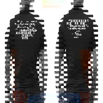 Put It On My Husband's Tab Men's T-shirt Back Print | Mazezy