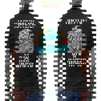 Quartz Level Expert Rock Whisperer Cute Earth Science Lover Men's Back Print T-Shirt | Mazezy