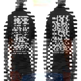 I Never Question Lisa’s Choices Because I’m One Of Them Men's Back Print T-Shirt | Mazezy