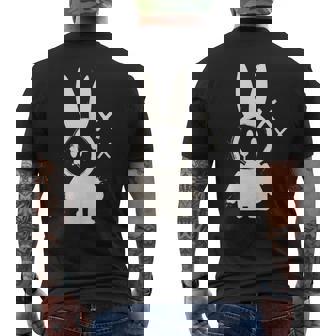 Rabbit Kawaii Creepy-Cute Bunny Aesthetic K-Pop & Alt Vibe Tank Top Men's Back Print T-Shirt | Mazezy