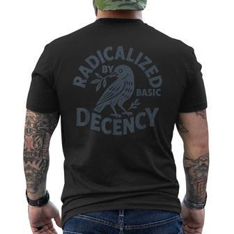 Radicalized By Basic Decency Peace Dove Equality Men's T-shirt Back Print - Thegiftio UK