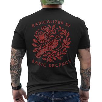 Radicalized By Basic Decency Pigeon Men's T-shirt Back Print - Thegiftio UK