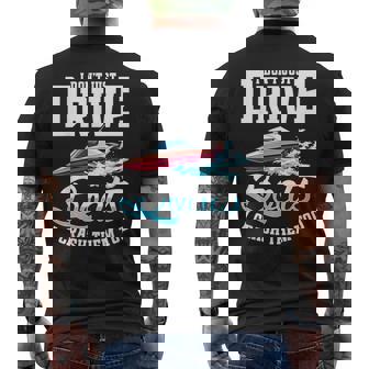 Radio Controlled Boat Model I Crash Remote Control Boat Men's Back Print T-Shirt | Mazezy