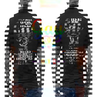 Rainbow Flag LGBTQ Month Pansexual Human Rights Gay Pride Tank Top Men's Back Print T-Shirt | Mazezy