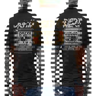 Raised On Old-School Hip Hop Tshirt Cassette Graffiti Rap Men's Back Print T-Shirt | Mazezy