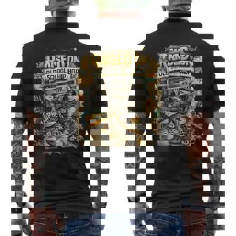 Raised On Old School Hip Hop Retro Street 80S 90S Men's T-shirt Back Print - Monsterry