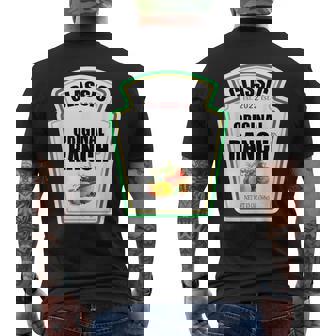 Ranch Sauce Green Salad Dressing Halloween Costume Matching Men's Back Print T-Shirt | Mazezy