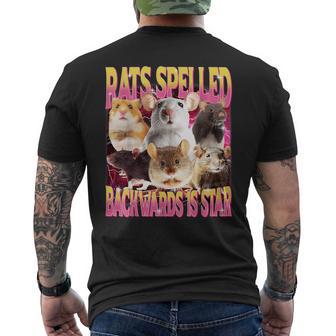 Rats Spelled Backwards Is Star Gen Z Humor Rat Meme Men's T-shirt Back Print - Thegiftio UK
