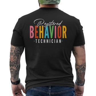 Rbt Registered Behavior Technician Behavioral Aba Therapist Men's T-shirt Back Print - Thegiftio UK